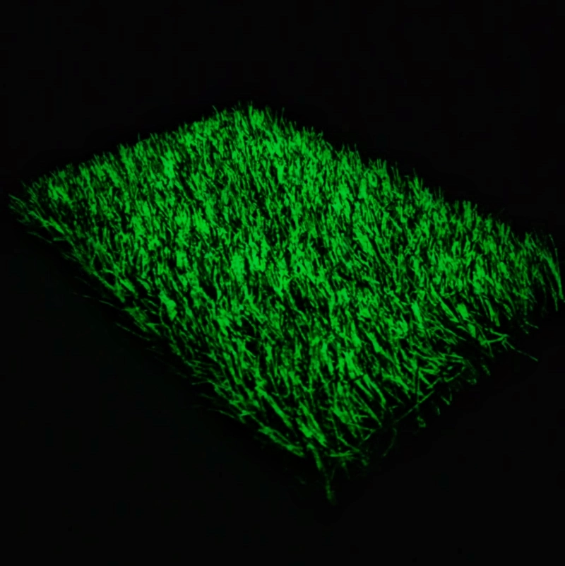 fibras fotoluminiscentes para césped artificial