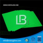Everyglow photoluminescent sheet, it is a safey flame PVC sheet. thickness from : 1.3-2.0mm.
Sheet size: 500*600mm,600*1000mm,1200*1000mm, also accept the customize size.
Glow color: green
Glow intensive: 450/55mcd/m2