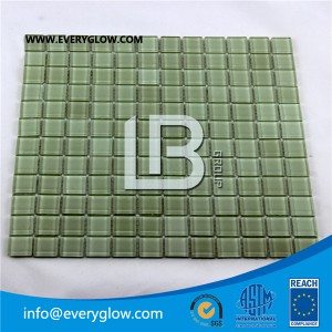 blue color glowing glass mosaic in daylight LBSB-GM