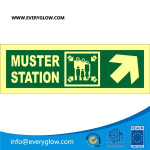 Muster station diagonally up right
