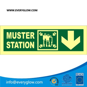 Muster station down right